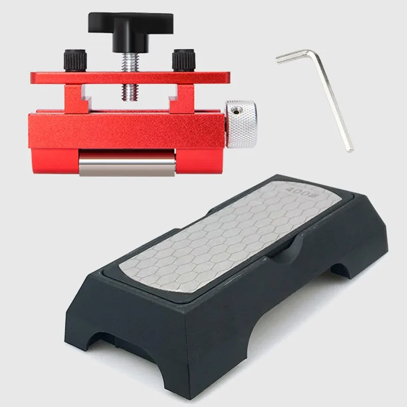Angle Fixed Sharpening Locator Dual Sided 400/1000 Grit Diamond Abrasive Sharpener Fast Knife Sharpening Bracket Tool