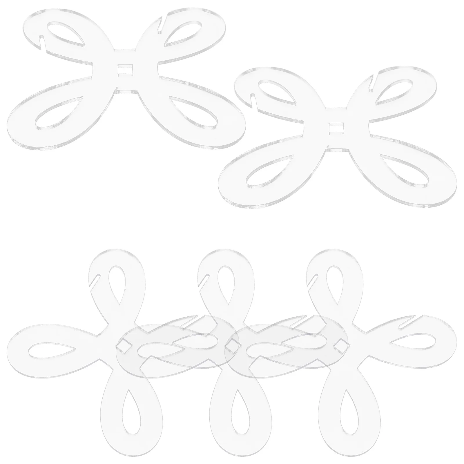 

5Pcs Clear Acrylic Bobbins Yarn Organizers Cross Stitch Storage Sewing Supplies Durable Portable Craft Tools Yarn Bobbins