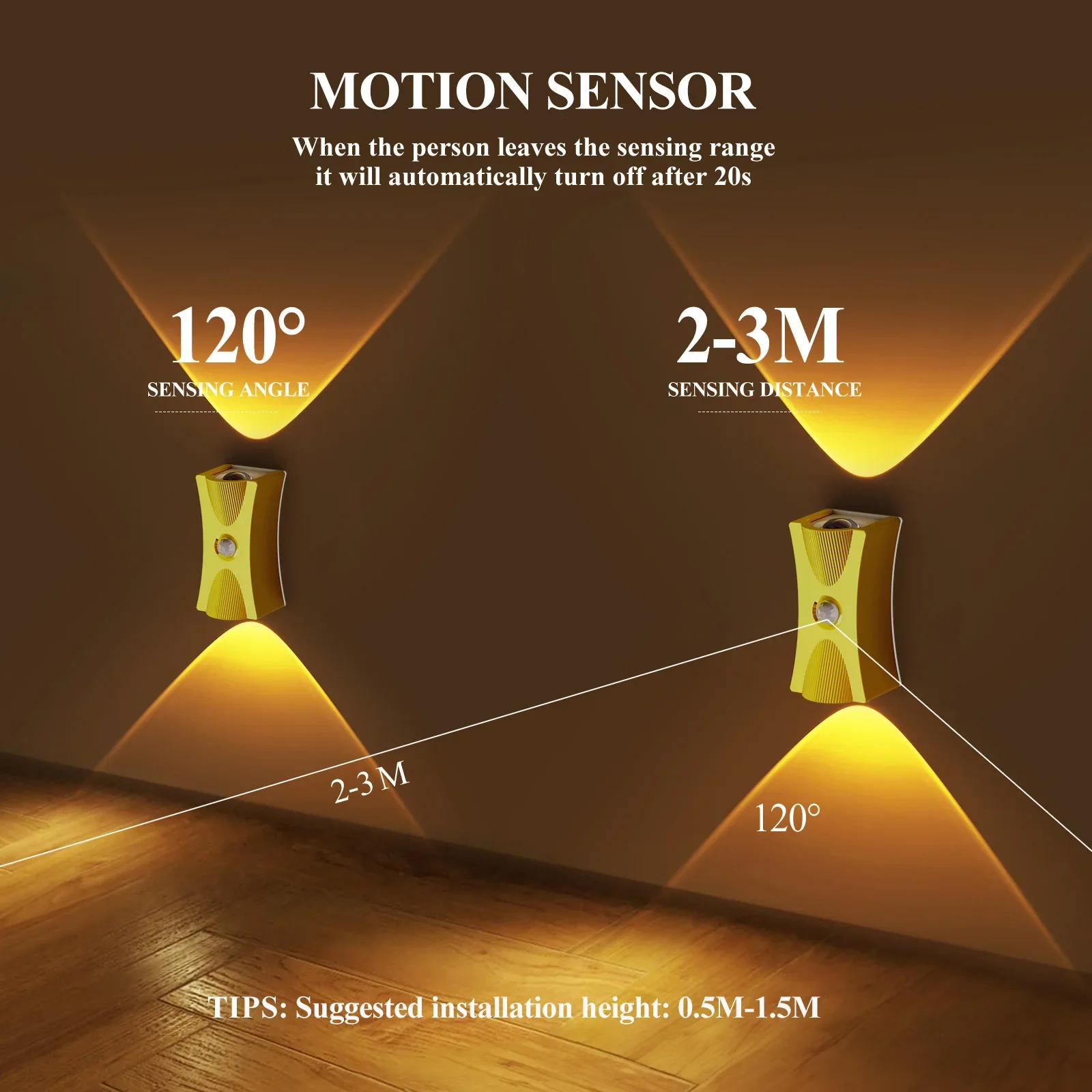 

Минимальный внутренний настенный светильник, беспроводной настенный светильник с магнитной присоской, зарядка светодиодов, коридор, индуцированная лестница