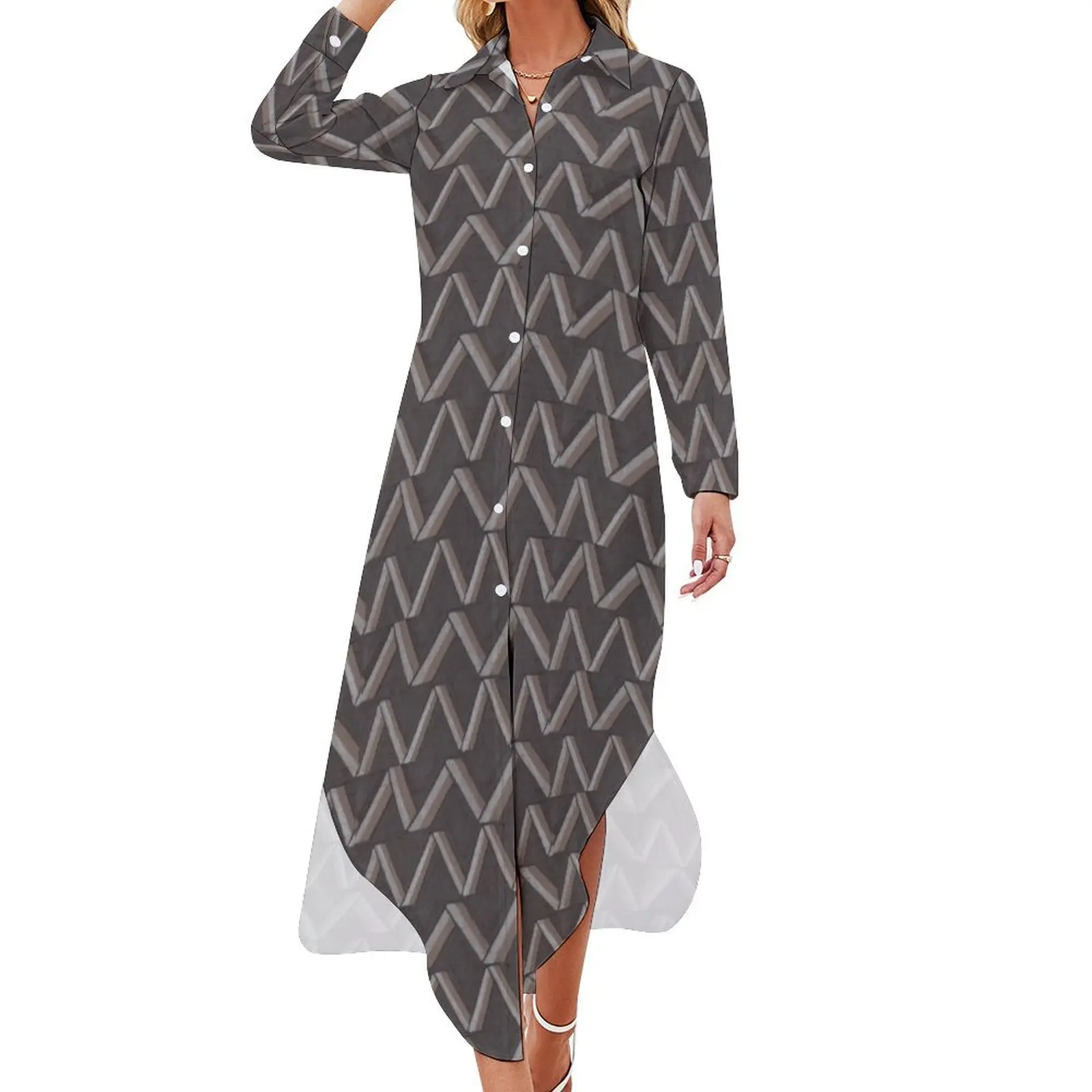 

Dazzle Camouflage #1 Long Sleeved Shirt Dress Dresses dress party night summer dress woman 2024 trendy Long dresses