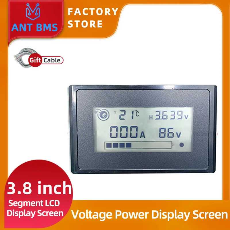 3.8 Inch Display ANT BMS 7-16S 8-20S 22S 24S  Power Supply 24-100V