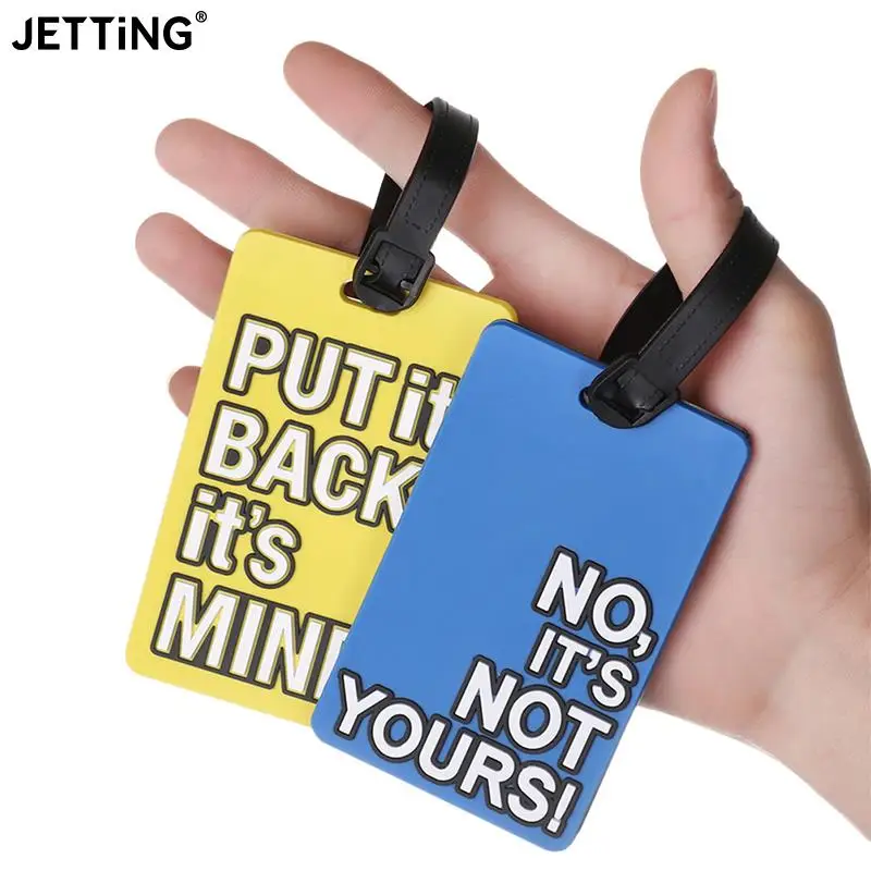 

Creative Letter Not Your Bag TName Address ID Address Holder Ravel Accessories Luggage Tags Suitcase Silicon Portable Label