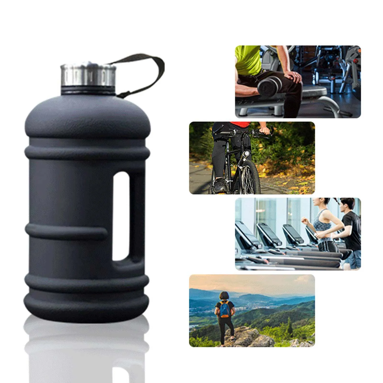 2.2L Large Capacity Plastic Sports Bottles Portable Outdoor Travel Cold Water Cup Fitness Gym Protein Shaker Sport Bottle