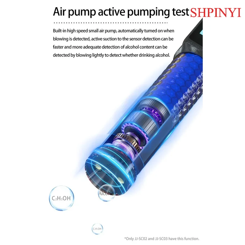 Aikesi Factory Price Professional LCD Digital Display Alcohol Tester Breathalyzer  OEM ODM OBM