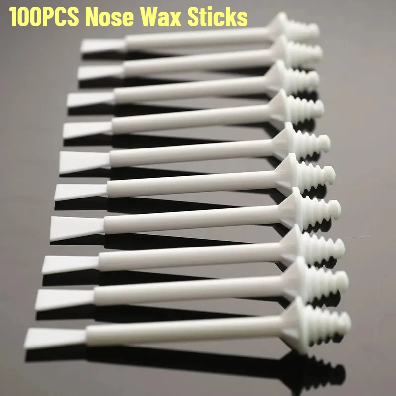 2026 Nose Wax Sticks Set of 100/10 Painless Nose Hair Removal Beeswax Applicators Safe Waxing Tool for Easy Hair Removal
