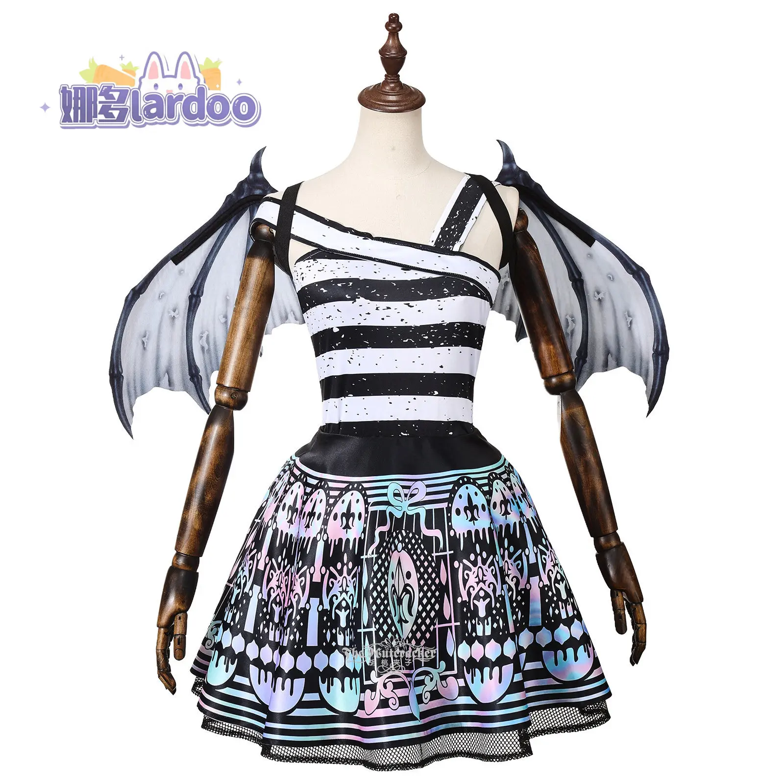 Disfraz de cosplay de Rochelle Goyle Gargoyle Anime High para hombres y mujeres, uniformes informales, vestido con estampado de graffiti, calcetines, conjunto completo para Halloween y carnaval