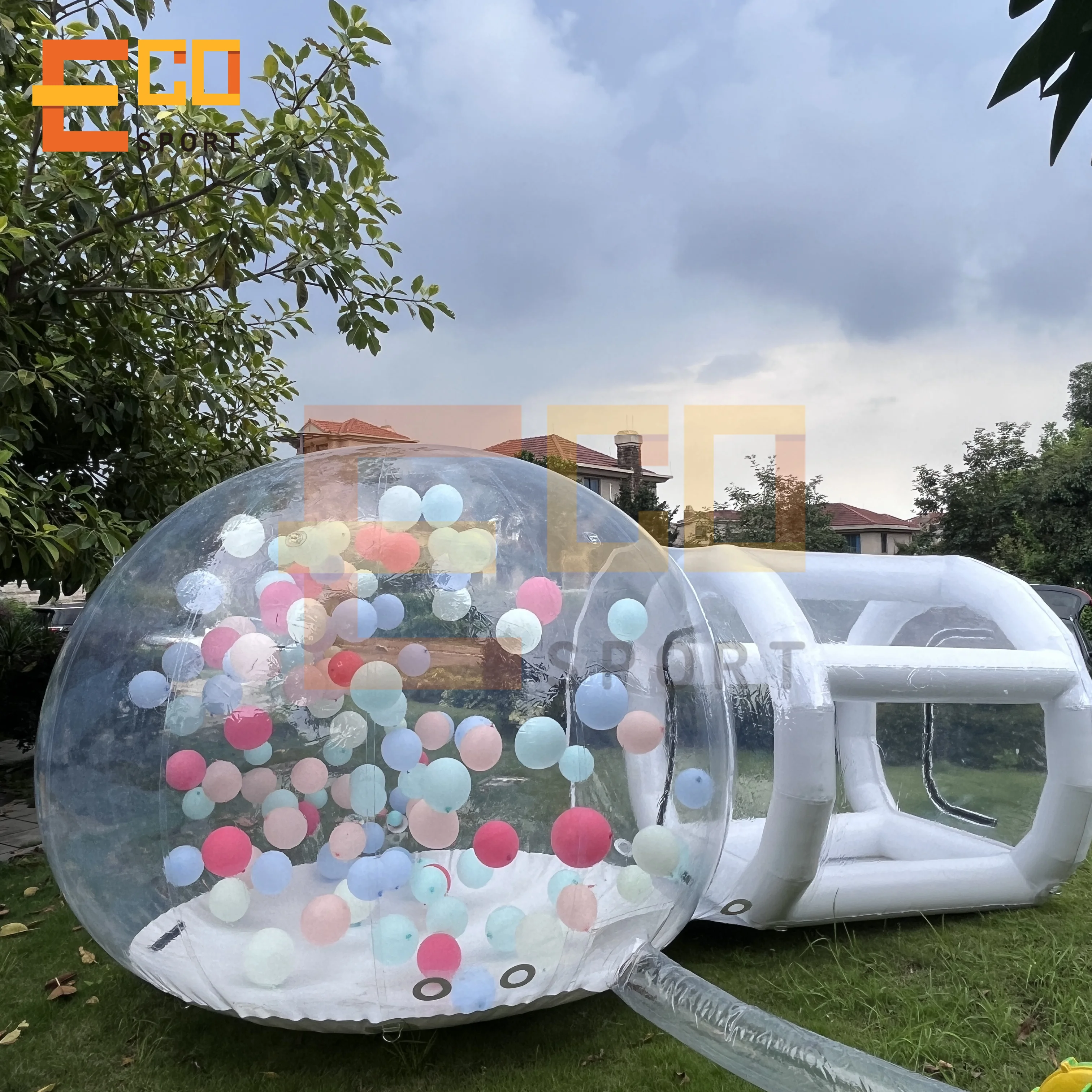 Commercial Grade PVC Inflatable White Bubble House Modern Bubble House Air Balloon Bubble Tent for Party/Event/Wedding for sale