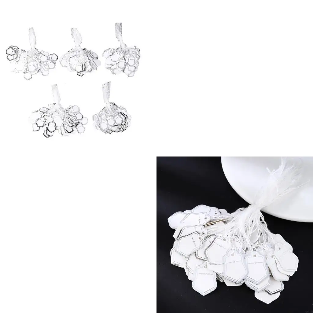 

500 Gold/Silver Foil Stars Price Tickets Pre Punched Holes for Jewelry Display Event Decors