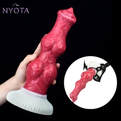 NYOTA Dog Monster Dildo Anal Plug For Women Male Large Knot Anus Dilator Sex​ Toys Silicone Dildos Masturbator Adult Erotic Toy