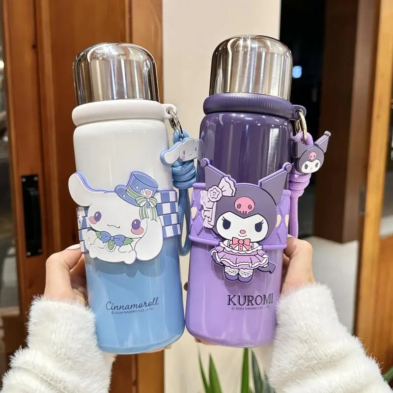 

Kawaiikuromi Insulated Water Cup High Beauty Dual Drink Coffee Travel Mug Cute Cold Retention Cup for Girls Summer Daily Use
