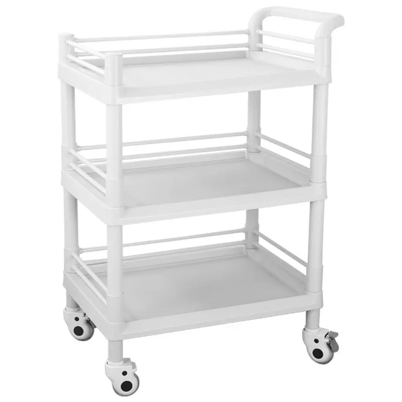 Hospital Plastic Multi-function Trolley, Medical Injection Trolley/medical Dressing Trolley