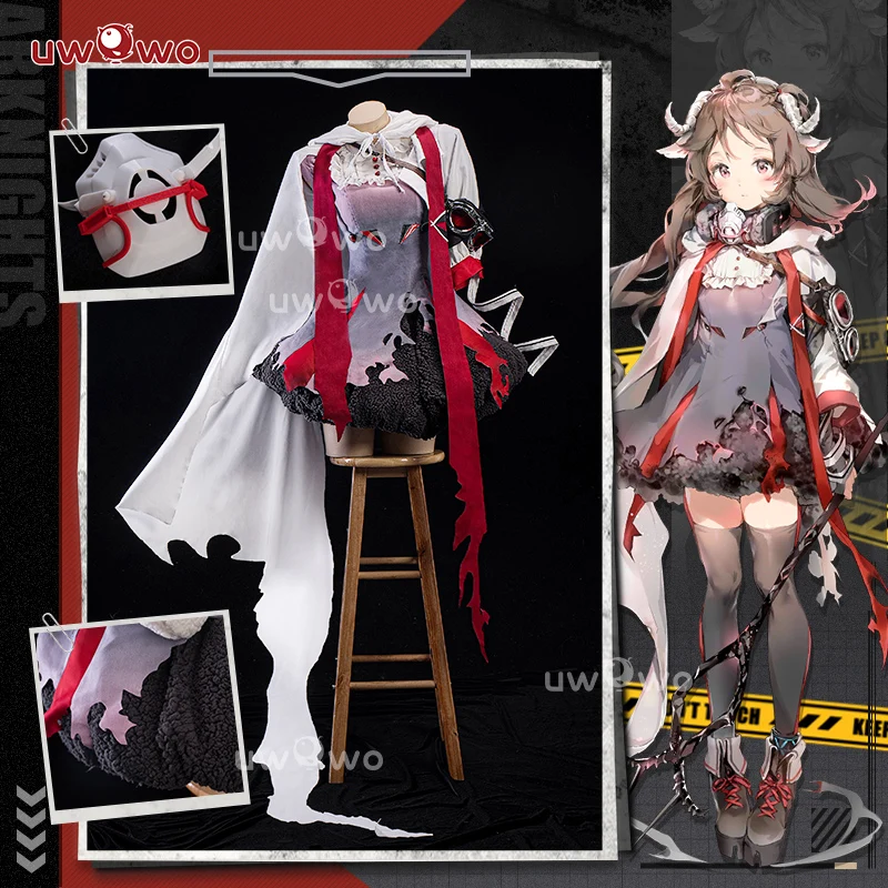 UWOWO Eyjafjalla Cosplay Game Arknightss Eyjafjalla Sheep Cosplay Costume with Mask Halloween Costumes