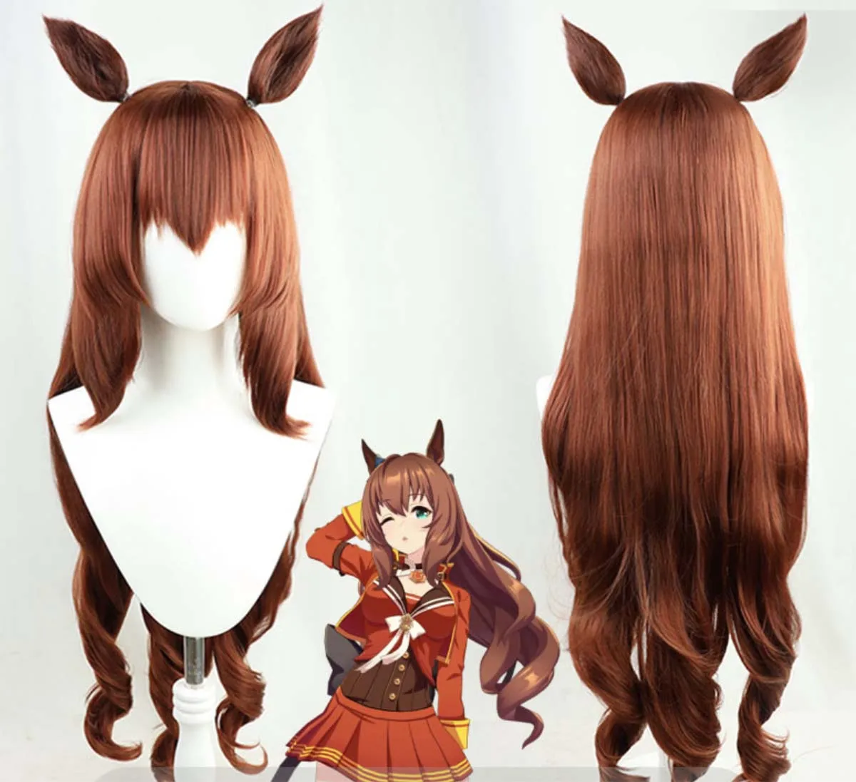 Halloween Party Prop Pretty Derby Maruzensky Cosplay Wig With Ears