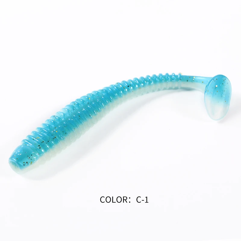 Supercontinent Impact Ring Shad Angelköder Weiche 63 mm 80 mm 97 mm Kunststoffköder Swimbait Jigging-Köder Künstliche Köder