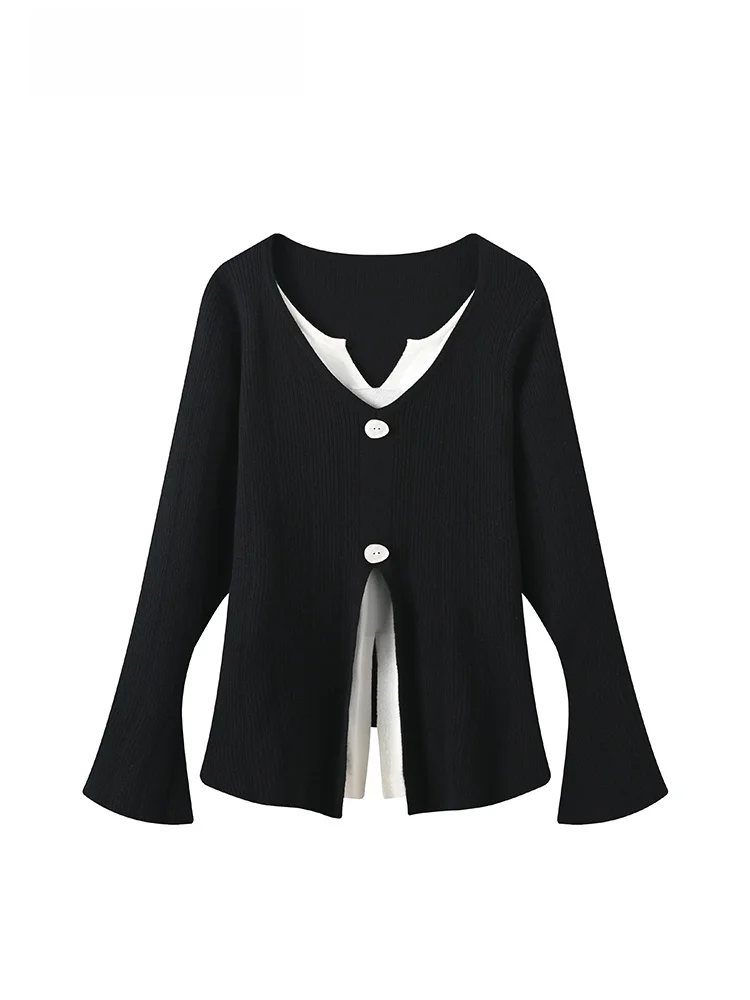 

Faionable plus Size Knitwear Long Sve Women's Top Early Spring New Sle CaraCLUB Versatile Sli Age-Defng Casual S...