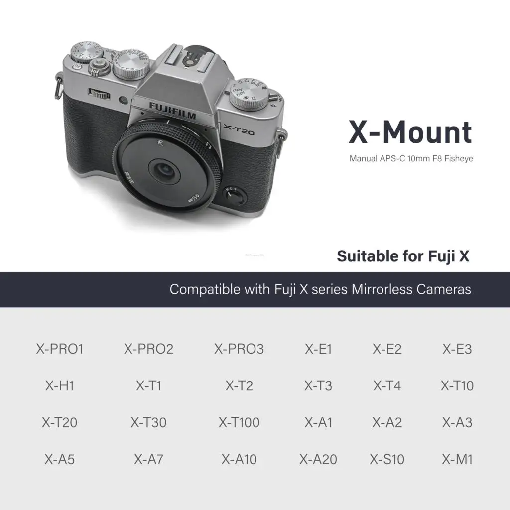 AstrHori 10mm F8 II APS-C Obiettivo grandangolare manuale Sony E Fuji X M43 Leica Sigma Lumix L Nikon Z A7CII A6400 Z8 Z9 XT5 XT30 Z6