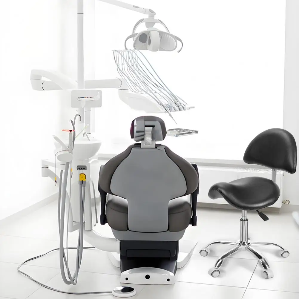 Tattoo Artist Chair Height Adjustable Saddle Chair With Casters Rebound Sponge Cushion Saddle Stool Salon Spa Equipment