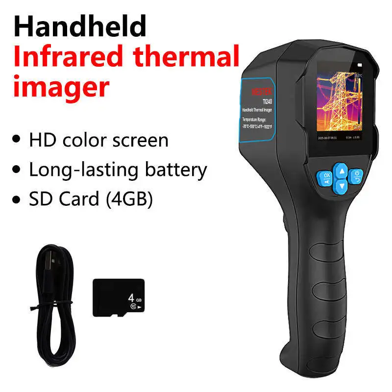 MESTEK Infrared Thermal Imager -20~550℃ Temperature Tracking Adjustable Emissivity Pyrometer Electricity Heating Detect Alarm