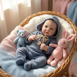 48CM Vinyl Boy Reborn Dolls Waterproof Full Body Silicone Vinyl Bebe Dolls Handmade Painted Doll Toys For Kids Gift Muñecas