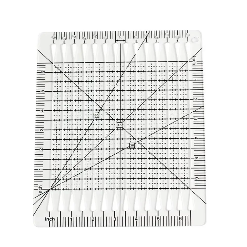 Sewing Supplies Sewing Ruler Template DIY Craft Acrylic Fabric Cutter Stencil Patchwork 6/12 inch T-shirts Ruler