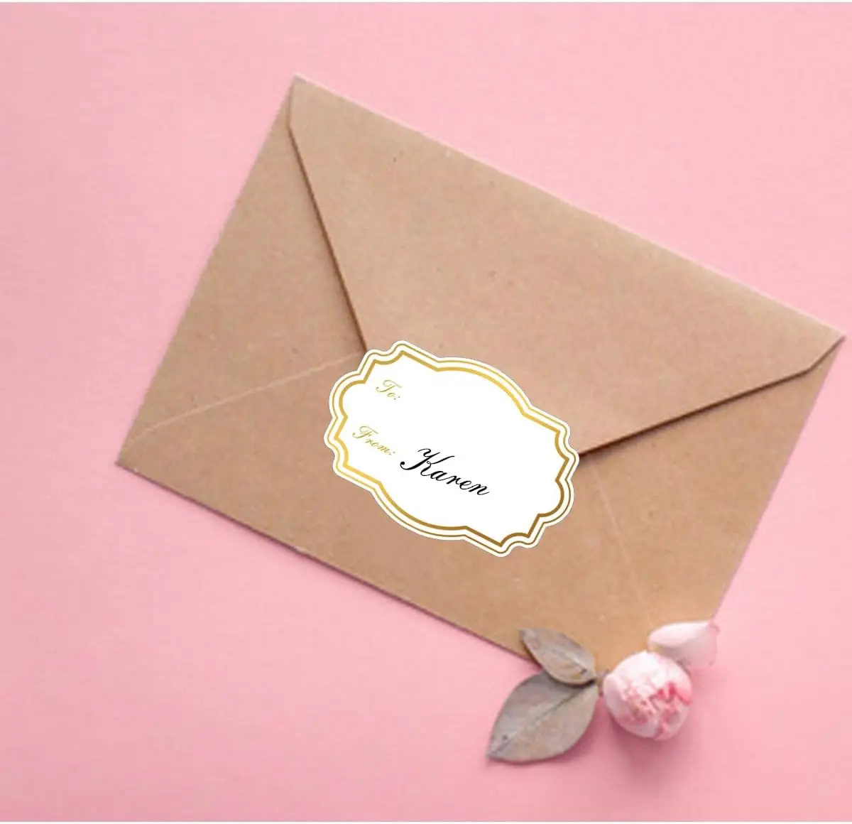 180 قطعة من ملصقات علامات الأسماء الذهبية، ملصقات علامات هدايا ذاتية اللصق مقاس 2 × 3 بوصة لعيد الميلاد والحفلات وديكور المنزل - عبوة كبيرة