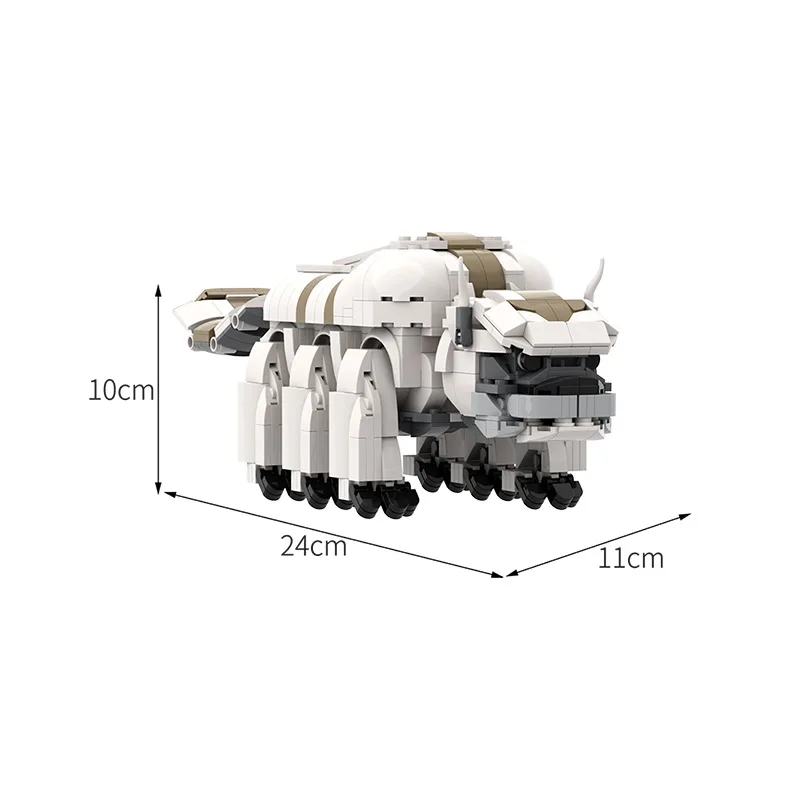 Anime Movie Accessories Sky Bison Appa Building Blocks Cartoon Yak Wild Animal Assembly Model Puzzle Kids Toy Birthday Gift