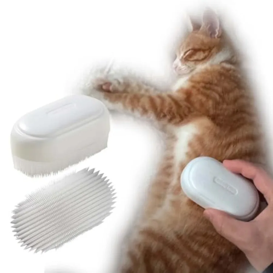 Cepillo de Pelo Suave para Gatos - Más de 1000 cepillos suaves tipo lengua de gato con dientes serrados, aptos para gatos sensibles - c
