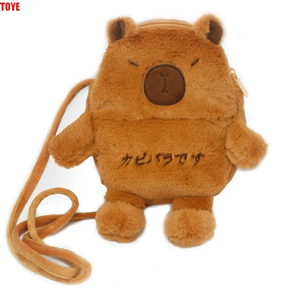 

Cosmetics Storage Bag Cartoon Capybara Crossbody Bag Korean Style Soft Capybara Phone Bag Fluffy Purse Mobile Phone Pouch Travel