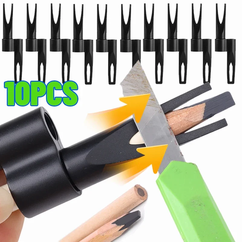 Plastic Duckbill Eyebrow Pen Sharpening Tool Double-end U-shaped Card Slot Brow Pencil Sharpener Base Makeup Tools for Beginner