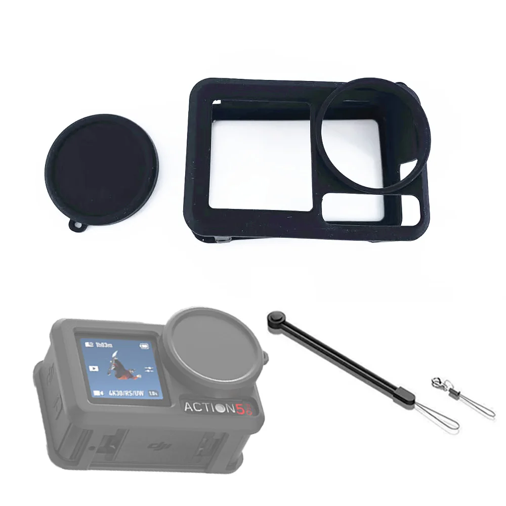 Silicone Case Sports Camera Protector Case Rubber Protector for DJI Action 5 Pro/4/3 Soft Protective Jacket