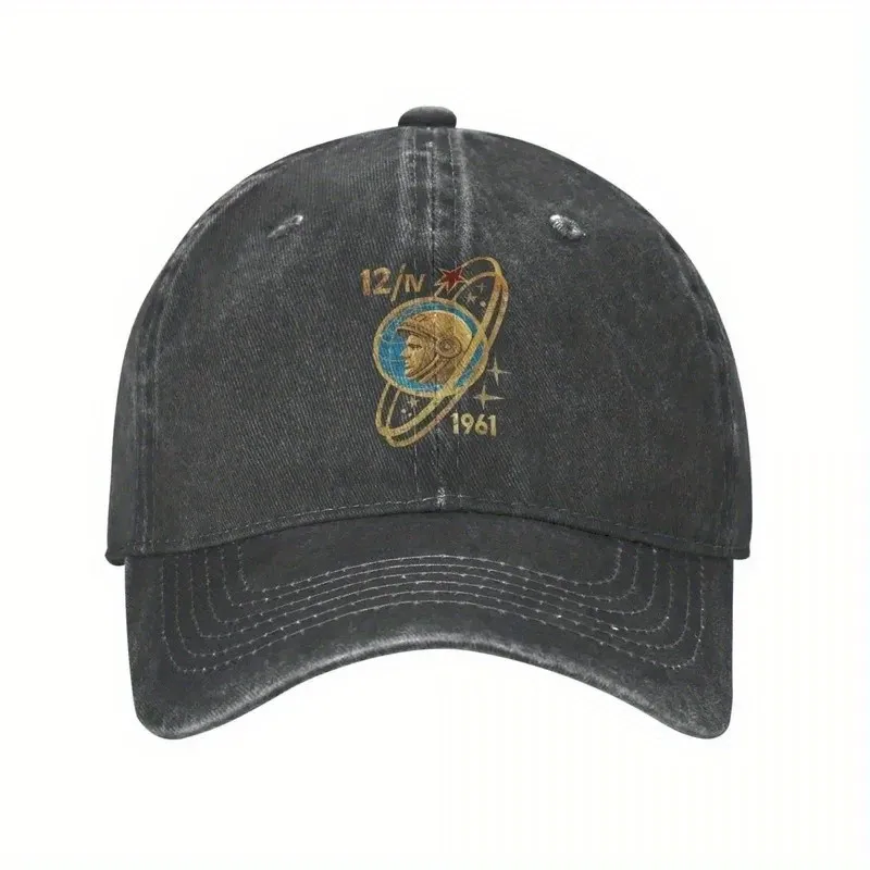 CCCP Yuri Gagarin 1961 Soviet Space Program Distressed Vintage Baseball Cap Unisex Retro Space Exploration Sun Hat