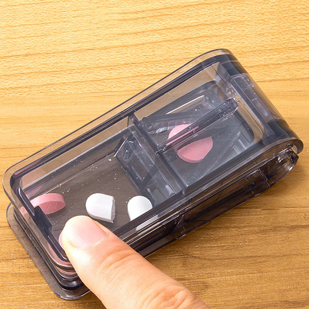 1Pc Pill Cutter Medicine Box Pill Cutting Splitter Drugs Tablet Cutter Divider Portable Storage Case Pill Box Pill Case Splitter
