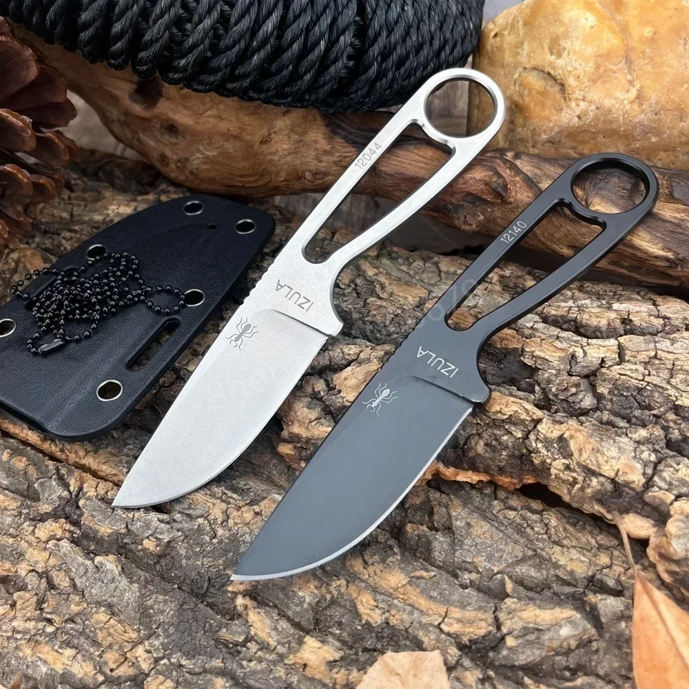 

Full Tang Ant Fixed Blade Knife with Sheath 8Cr13mov Blade and Handle Outdoor Rescue Tactical Knife EDC Camping Survival Knife