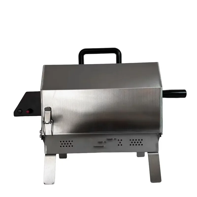 Automatic Stainless Steel Electric Rotary Grill for Outdoor Picnic BBQ Chicken Mutton Skewer Rotating Barbecue Machine