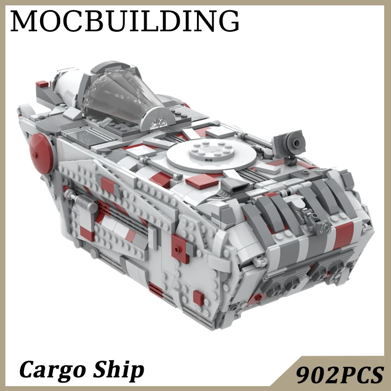 

Spaceship Cargo Ship Model MOC Building Blocks Display Construction Toys Birthday Gift Collection Christmas Presents