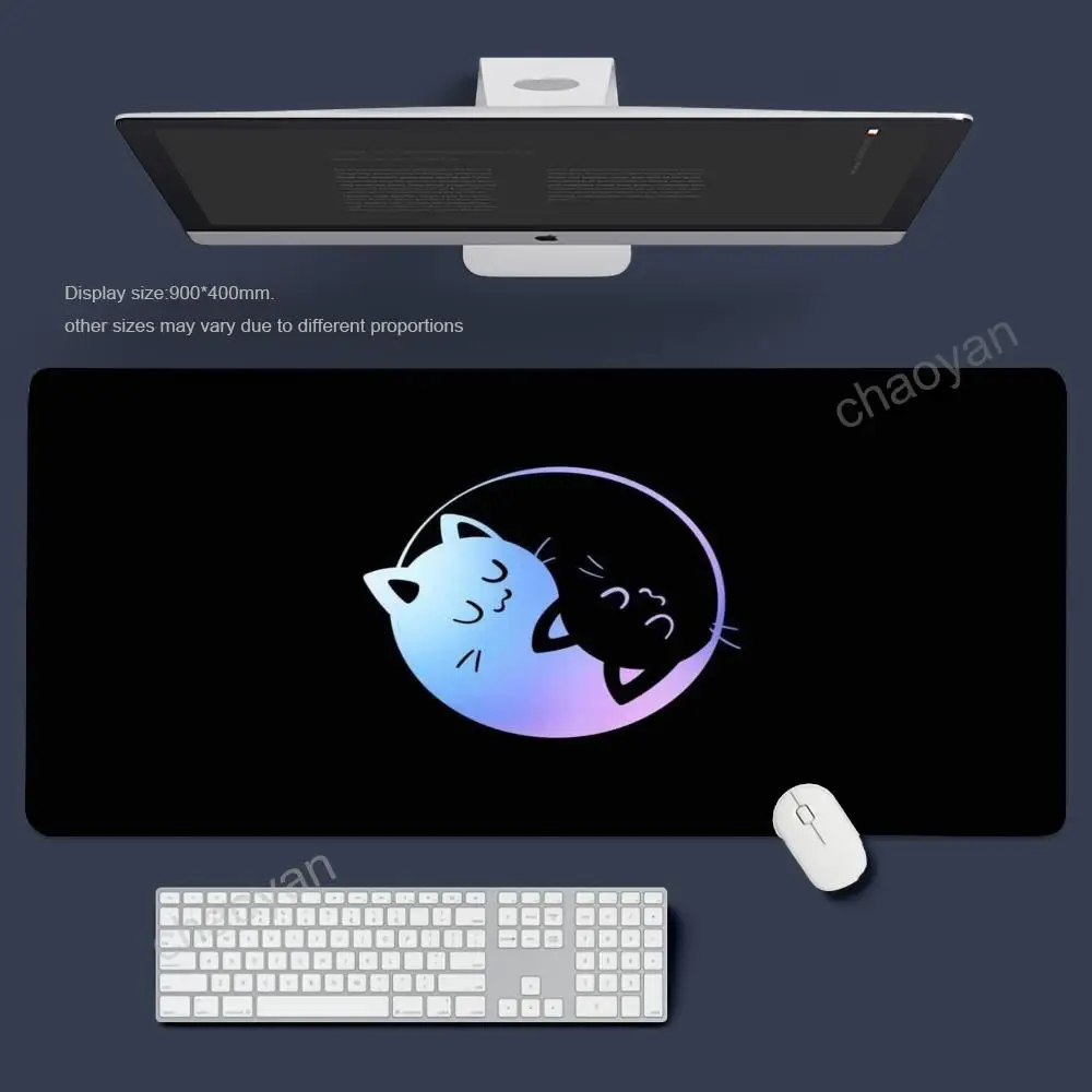 

Black cat Mouse Pad Gamer Office Accessories Pc Cabinet Games Desk Mat Computer Desks Keyboard Gaming Mats