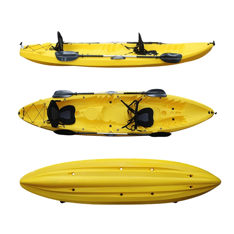 12ft Sit On Top Kayak 2 Person Double Fishing Kayak Stable Tandem Kayak With Storage Compartment