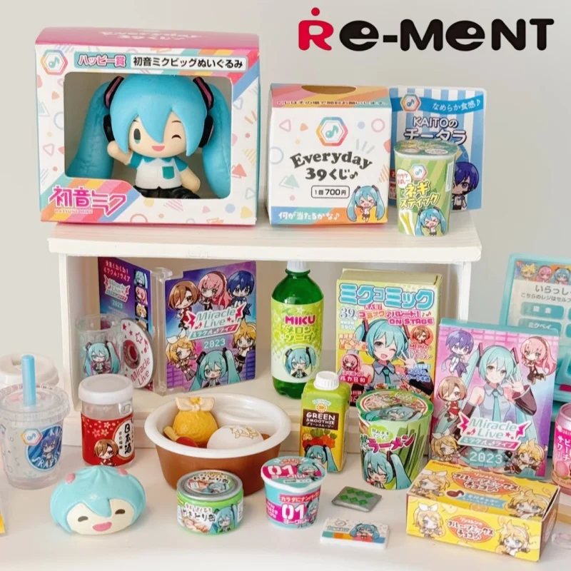 Re-Ment Hatsune Miku Anime Convenience Store Miniature Scenes Blind Box Figures da Collezione in Stock Originale