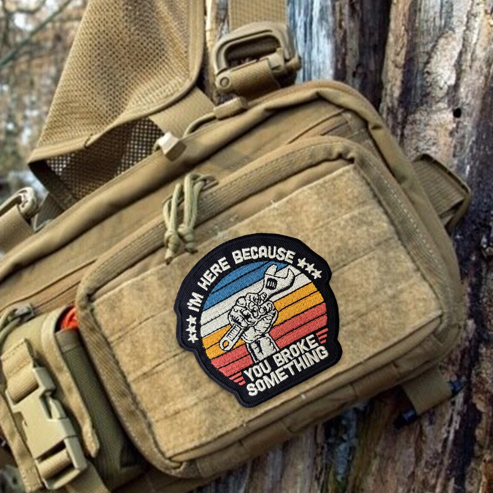 Parche táctico bordado con gancho y bucle para puño en mochila - imagen 5