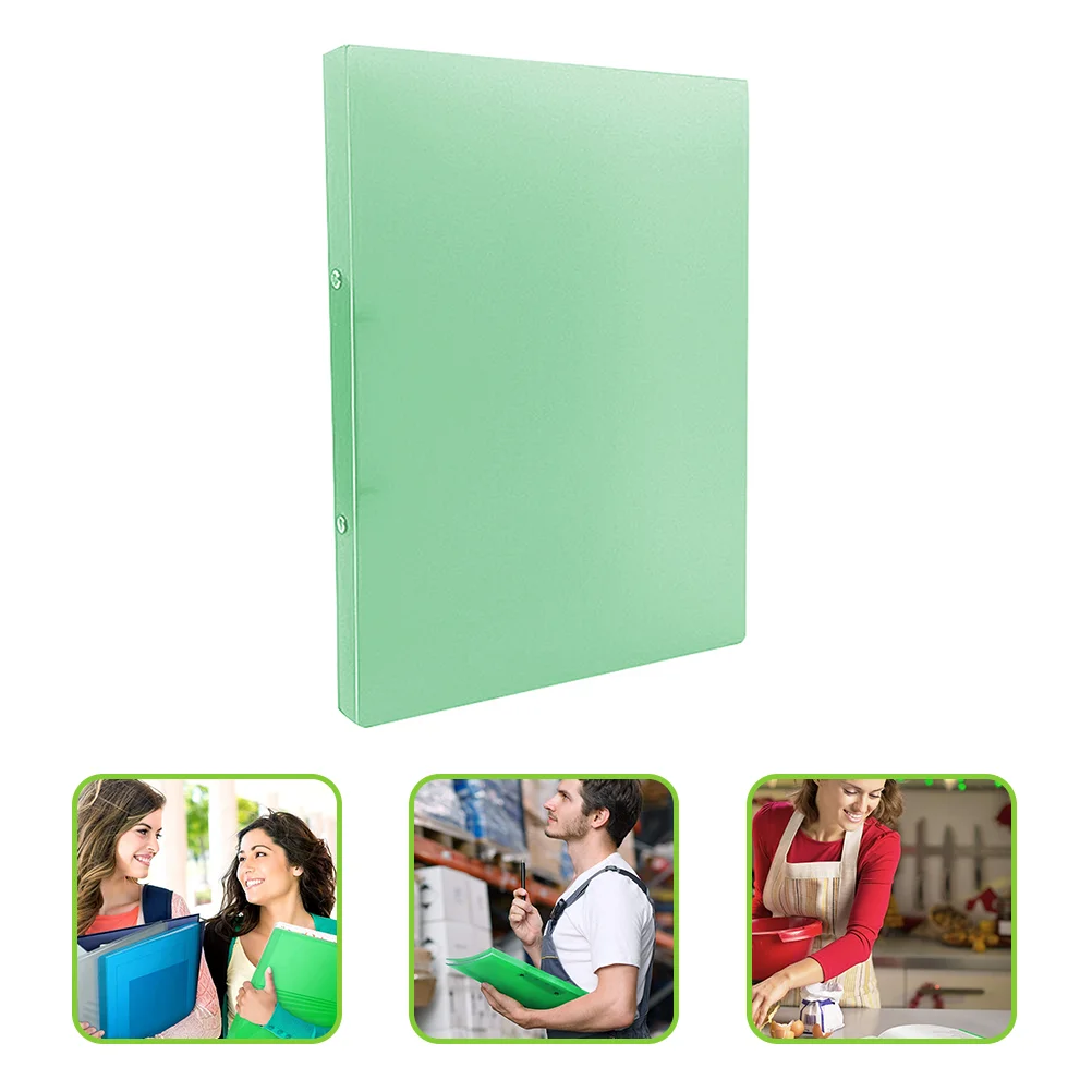 Information Binder Clamp Desktop File Organizer Important Document Holder Table Medical Case of Illness Light Green Travel