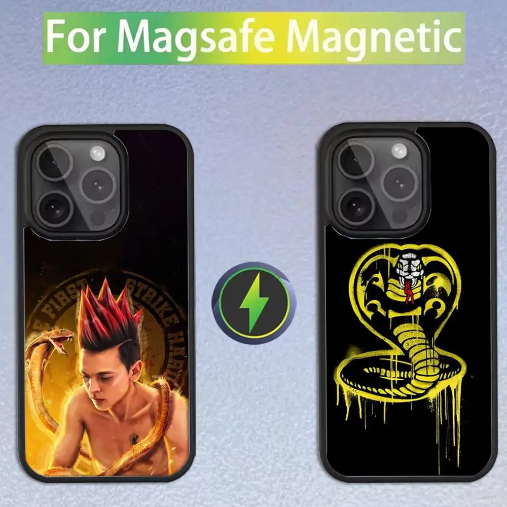 

C-Cobra Kai Snake Phone Case For iPhone 16,15,14,13,12,11,Pro,Max,Plus,Mini,SE Magsafe Magnetic Wireless Charging