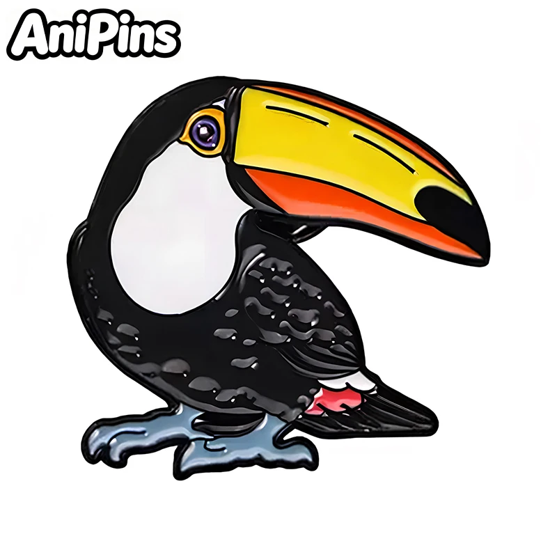 Cute Birds Pins 7-design Metal Enamel Dove Parrot Mandarin Duck Animal Brooch Pin On Backpack Clothes Lapel Badge  Gifts