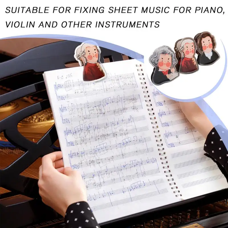 Sheet Music Holder Book Opener Holder Sheet Clips Portable Acrylic Piano Music Stand For Scrapbooks Large Catalogs Kids Family