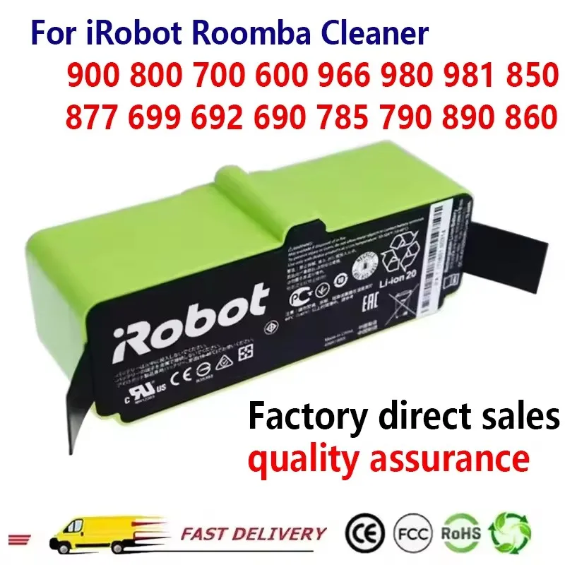 12800mAh Lithium Ion Battery For iRobot Roomba Cleaner 900 800 700 600 Series 960 965 981 965 805 695 790 605 652 767 864 690