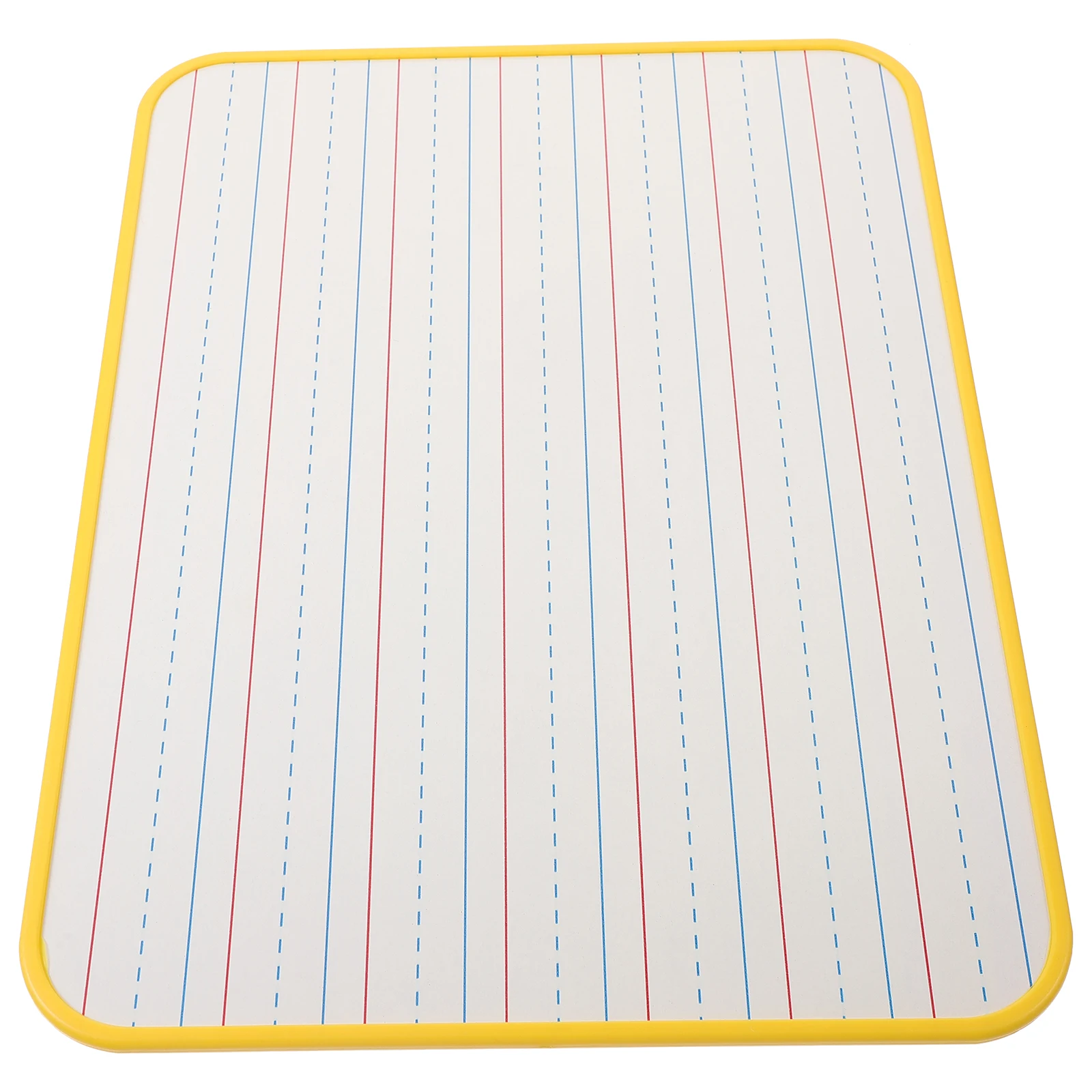 

Double Sided Small Size Yellow Border Flip Board for Kids White Board With Lines Teens Office Classroom Reusable