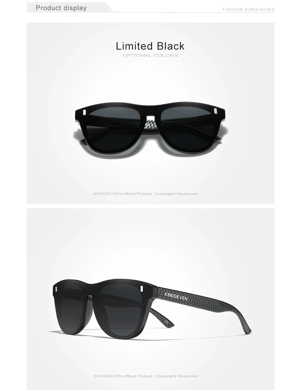 KINGSEVEN Runde Randlose Sonnenbrille TR90 Polarisierte Anti-UV400 frauen Brillen Männer Retro Outdoor Kausalen HD Spiegel Objektiv Gläser – Detail 4