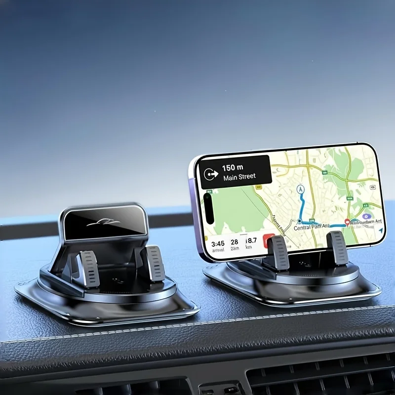 360 Degree Rotatable Universal Phone Stand ABS Material with Non Slip Pad Compatible for Car Office Home Desktop Adjustable Multi Scenario Use Cell Phone Holder