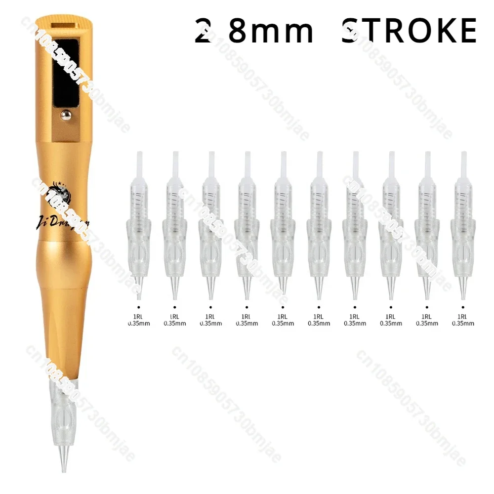 2.8mm stroke New Battery Wireless Tattoo Pen Digital LED Display Charging Tattoo Rotary Machine Pen For Body Art