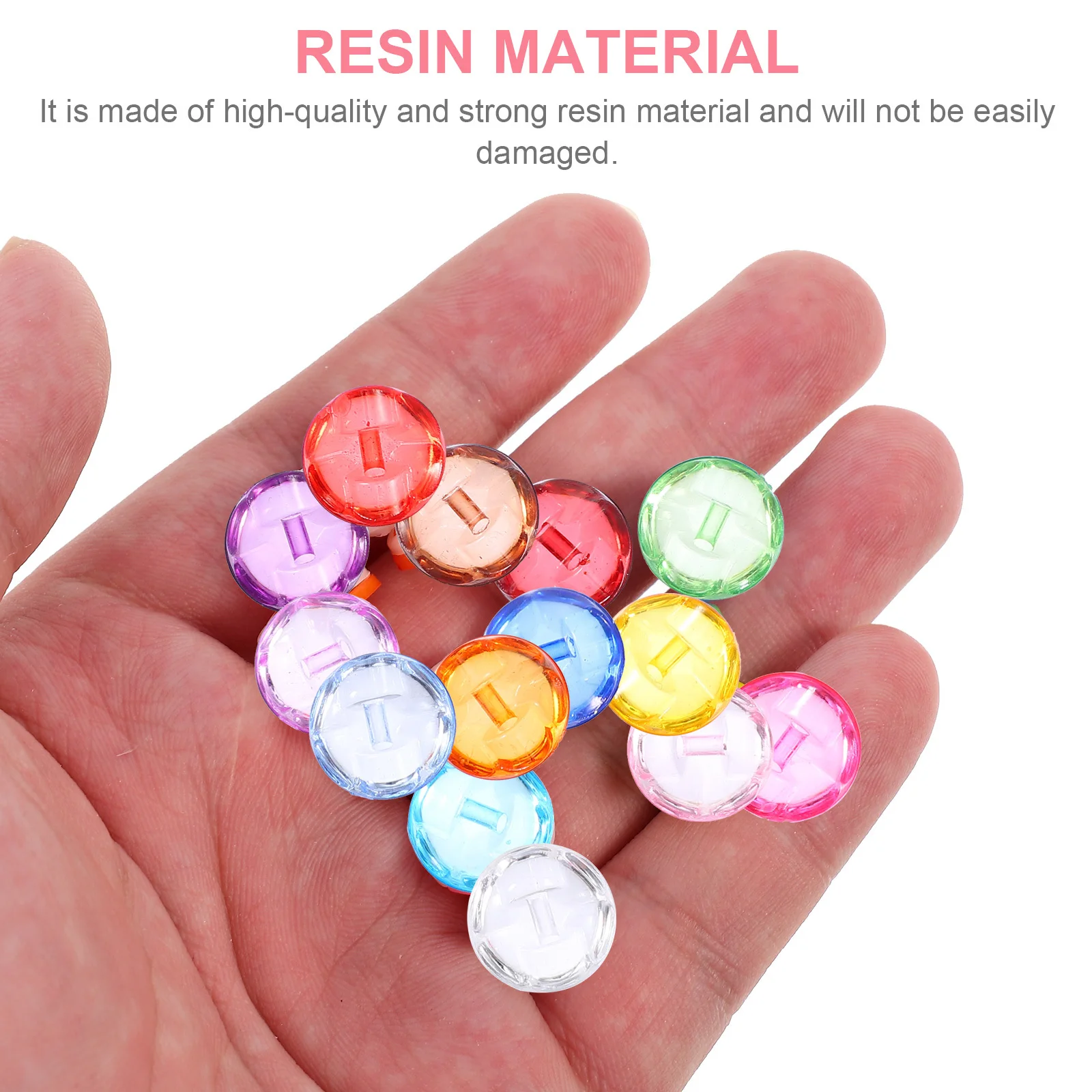

150Pcs Transparent Resin Buttons Beautiful Sewing Craft Supplies for Clothes Home Decoration DIY Projects Sewing Resin Buttons