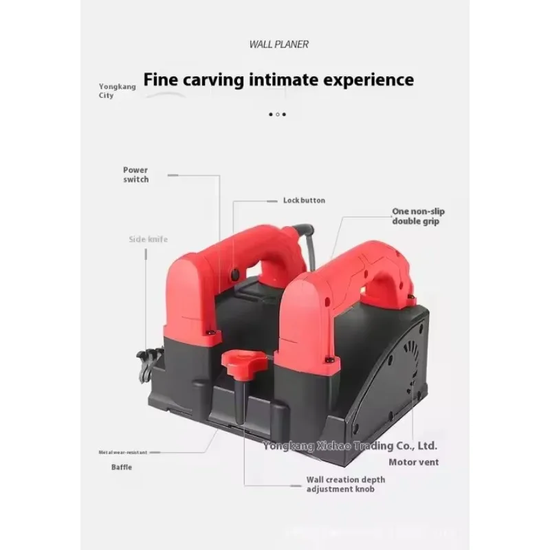 Industrial Electric Wall Shovel Machine for Dust-Free No Dead Corner Shovel Wall Artifact Concrete Renovation Cement Grinding